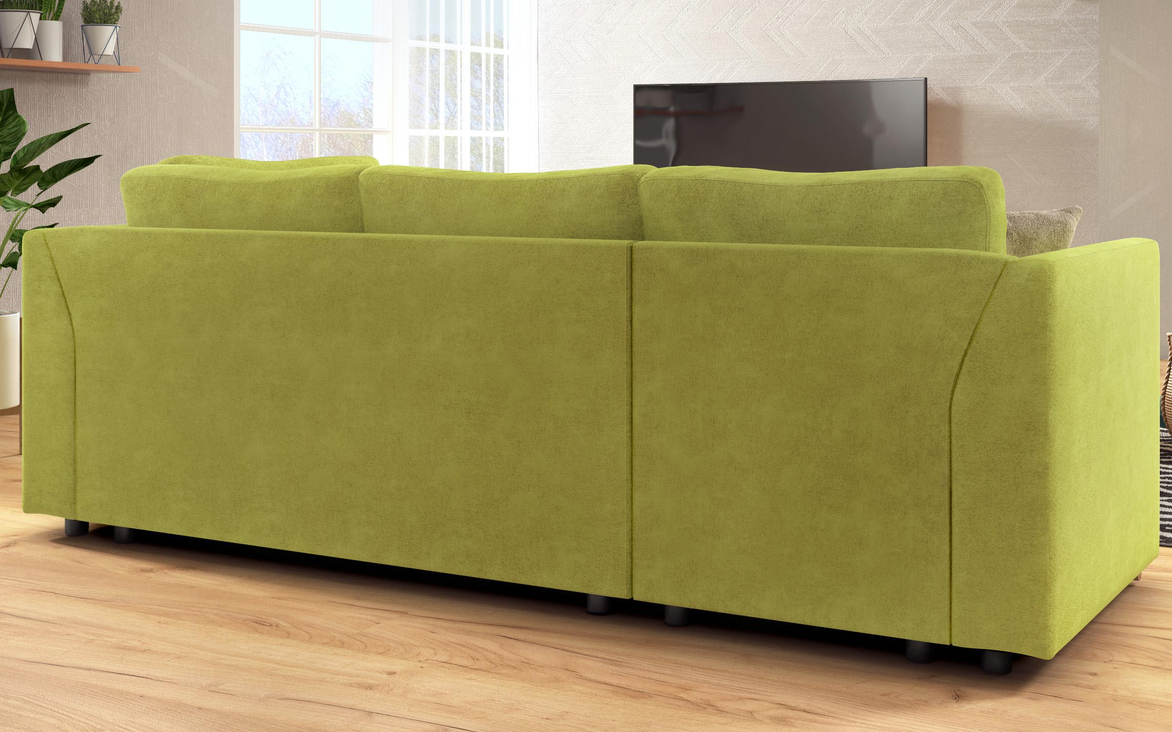 Extendable corner sofa Toscana S, green + light brown  10